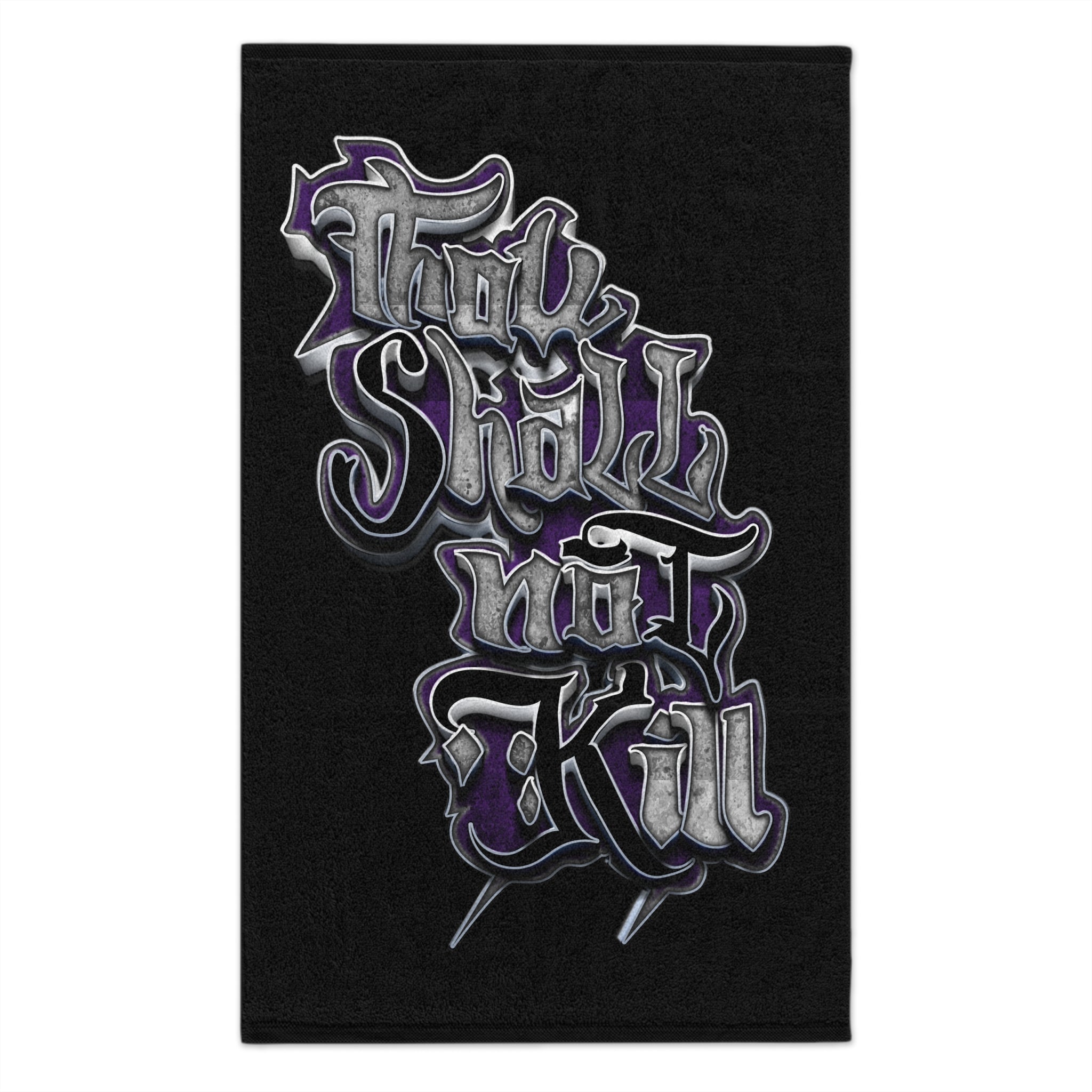 STK Purple/Black Thou Shall Not Kill Praise Towel