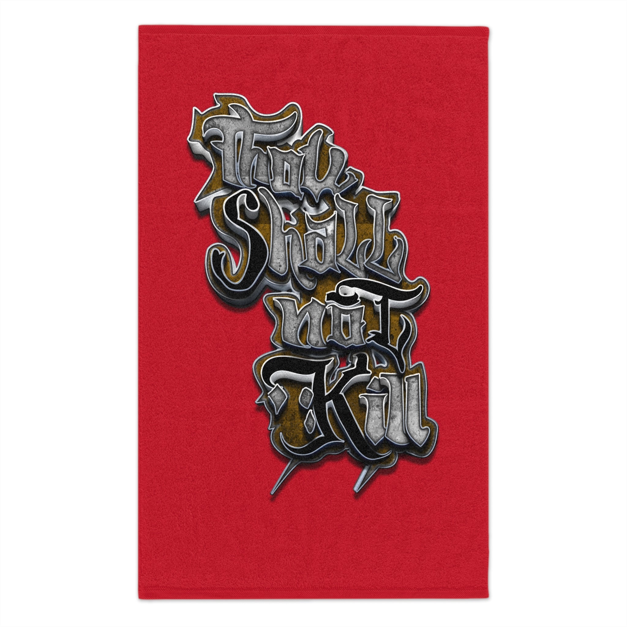 STK Gold/Red Thou Shall Not Kill Praise Towel