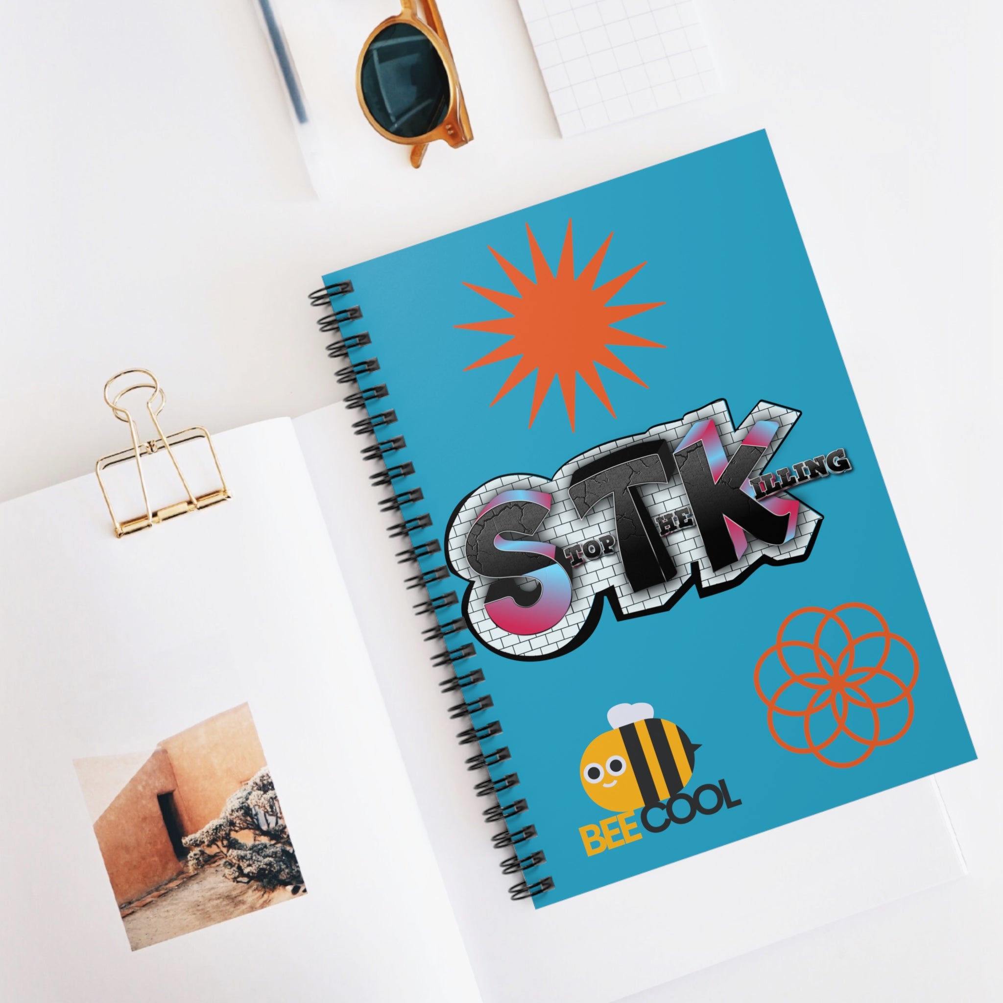 STK Graffiti Be Cool Spiral Notebook