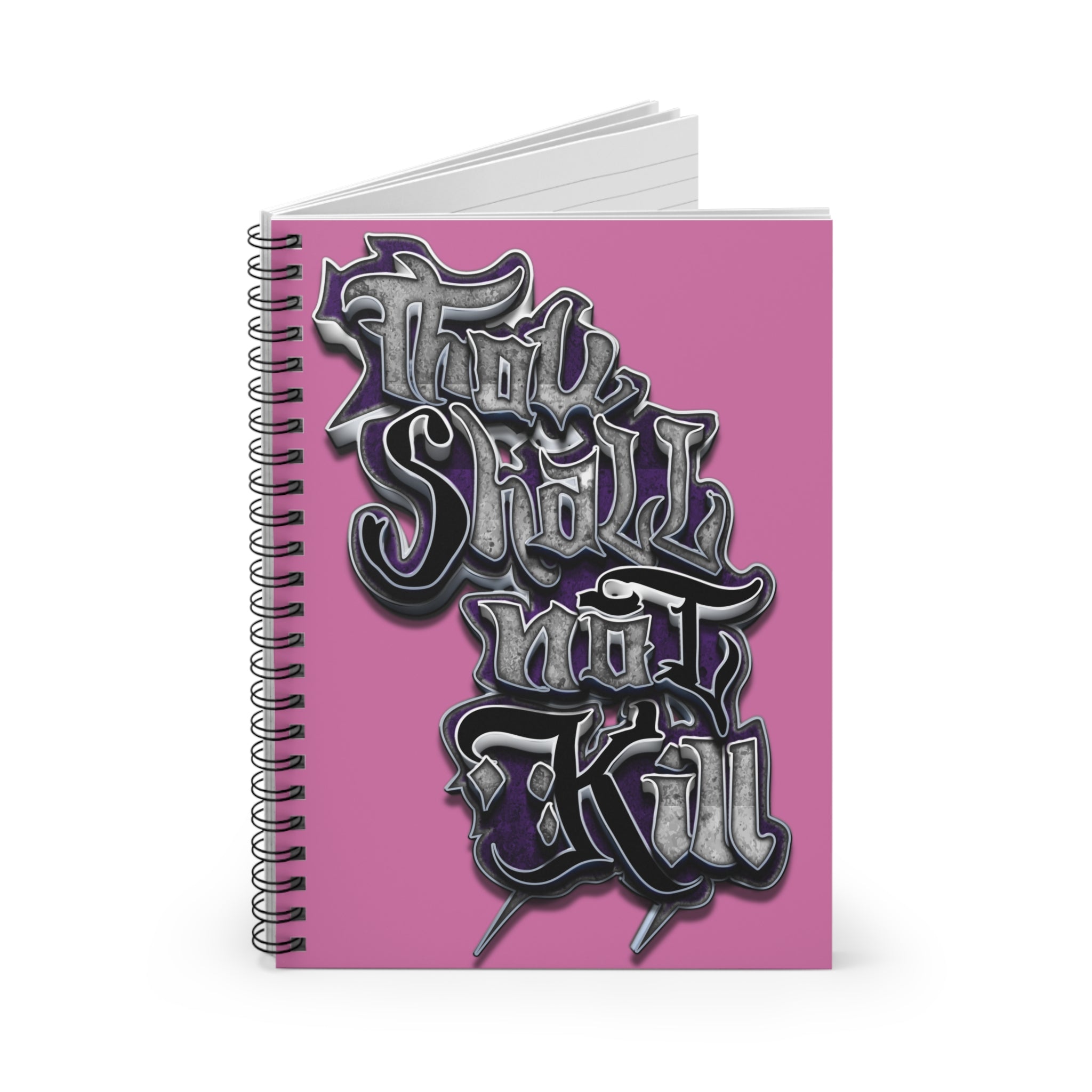 STK Purple/Pink Thou Shall Not Kill Spiral Notebook