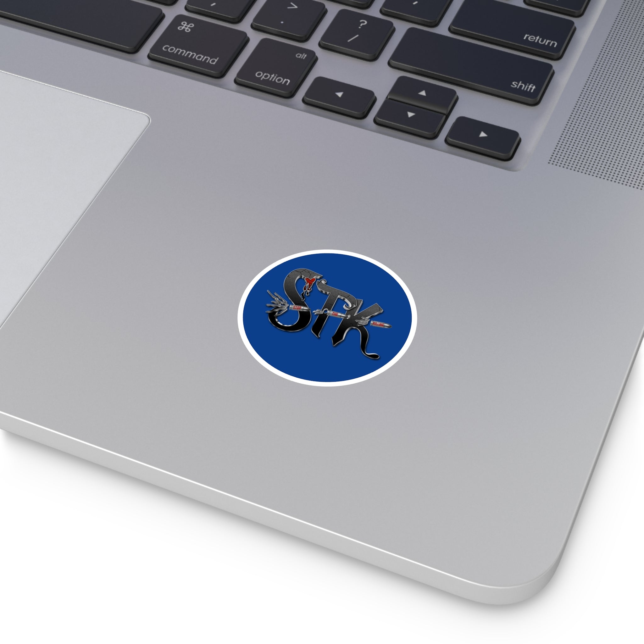 STK Ricochet Blue Round Stickers, Indoor\Outdoor