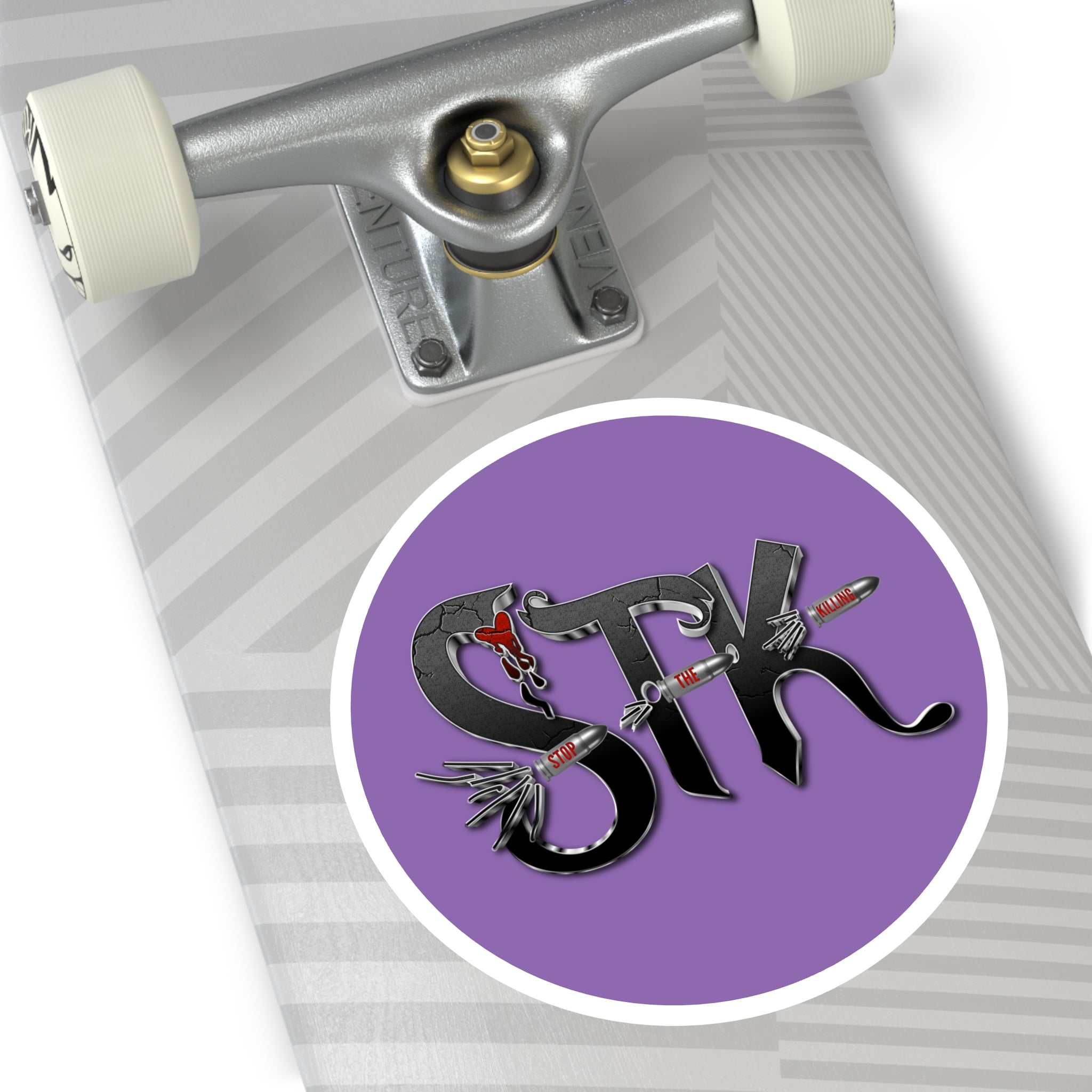 STK Ricochet Lavendar Round Stickers, Indoor\Outdoor