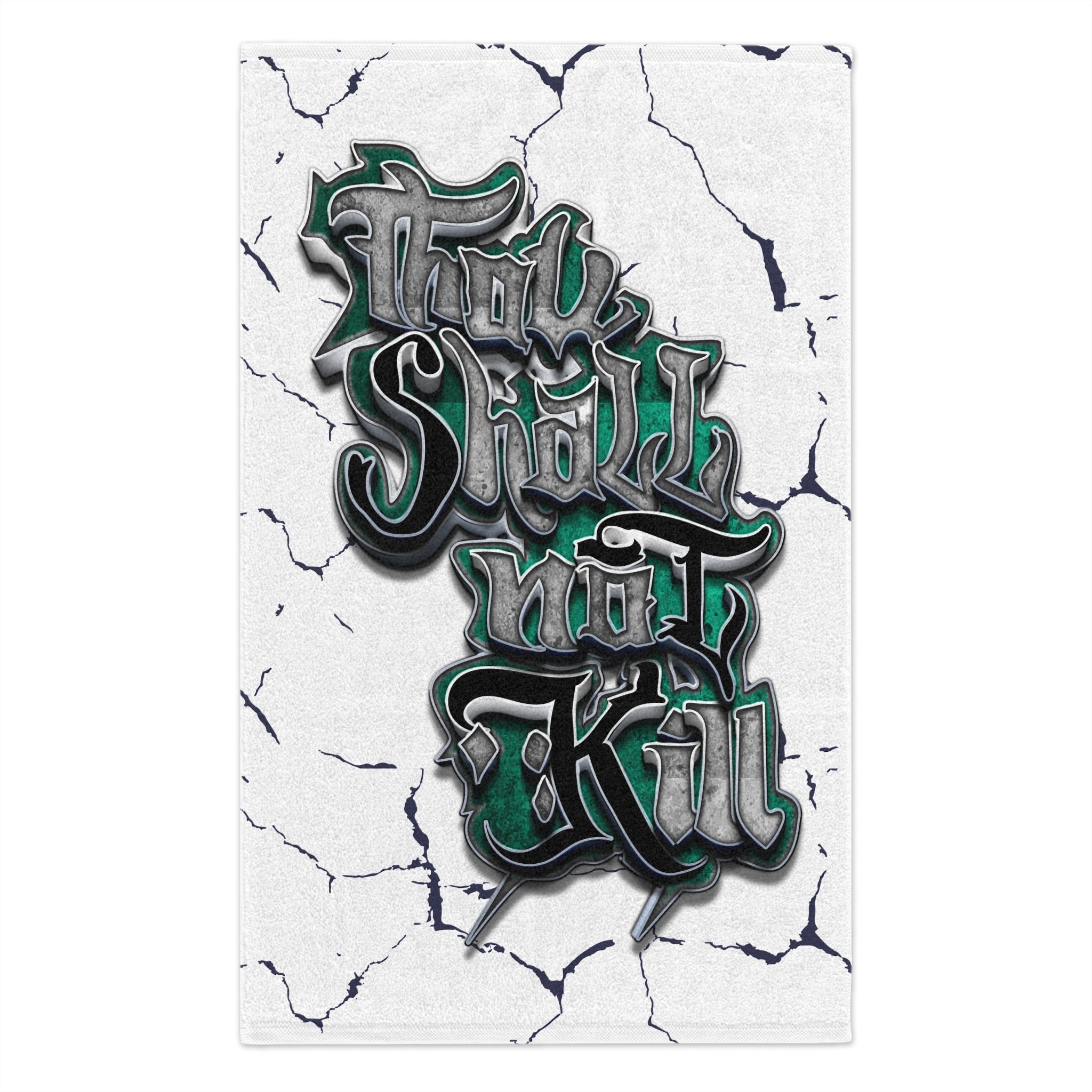 STK Green/White Thou Shall Not Kill Praise Towel