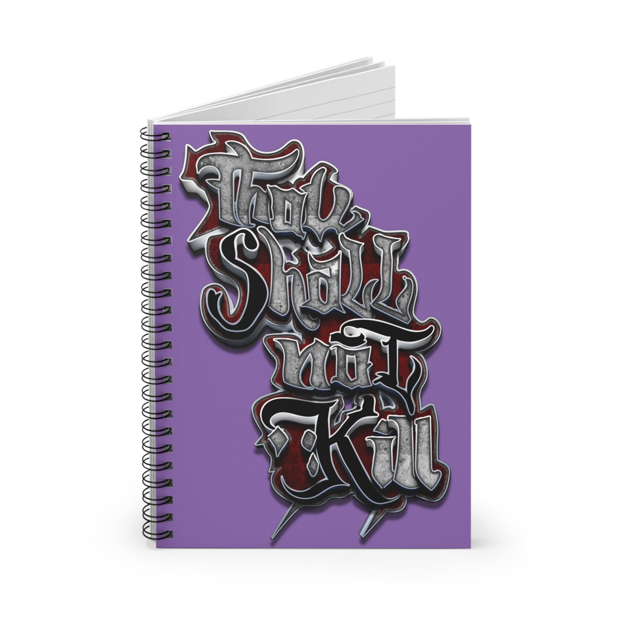 STK Crimson/Purple Thou Shall Not Kill Spiral Notebook