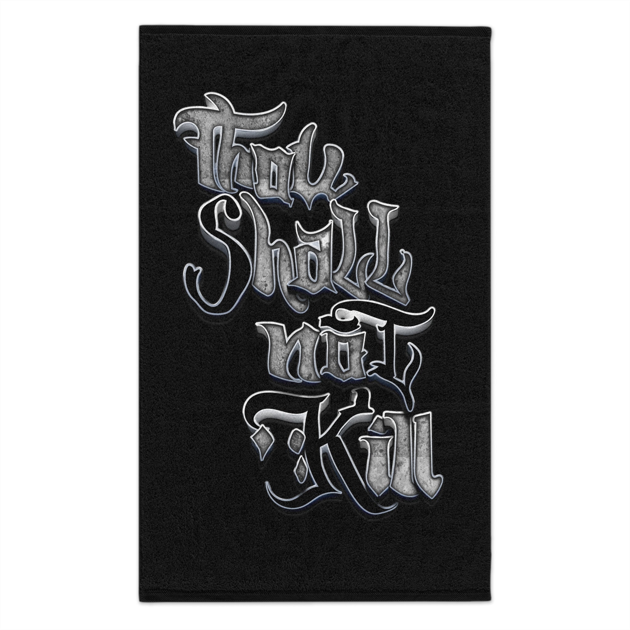 STK Silver/Black Thou Shall Not Kill Praise Towel