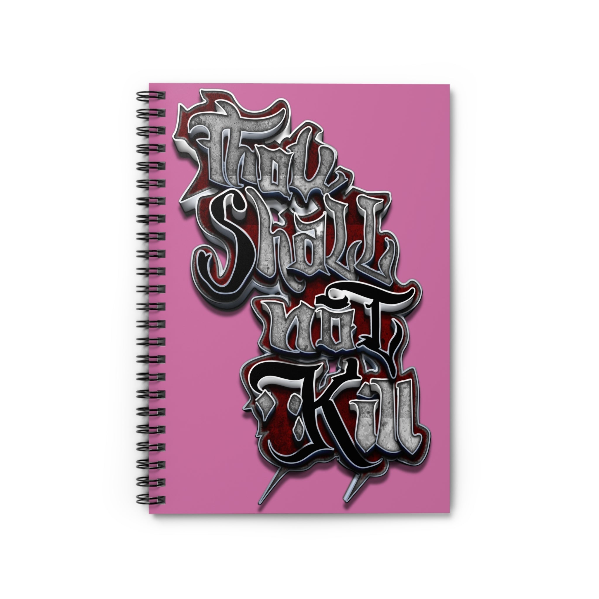 STK Crimson/Pink Thou Shall Not Kill Spiral Notebook