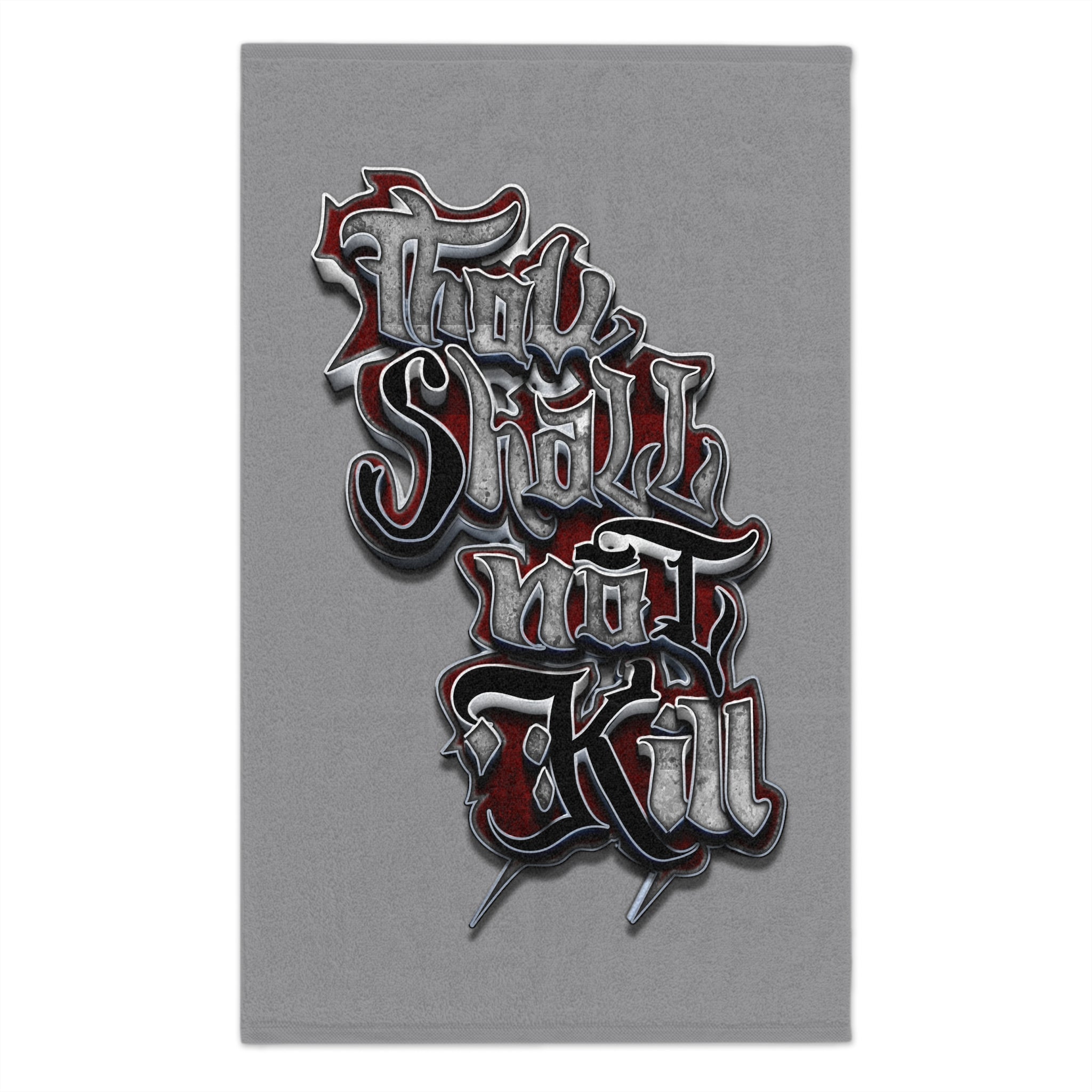 STK Crimson/Gray Thou Shall Not Kill Praise Towel