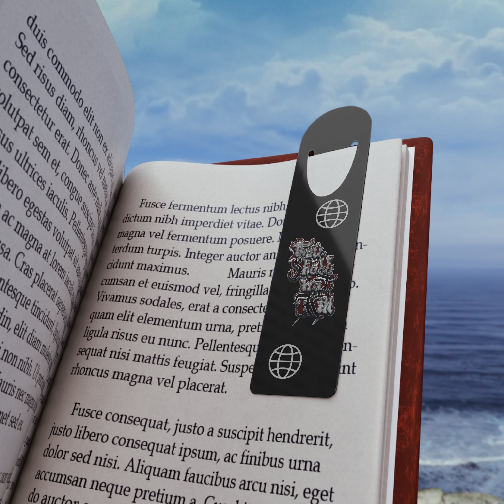 STK Crimson/Black Thou Shall Not Kill Bookmark