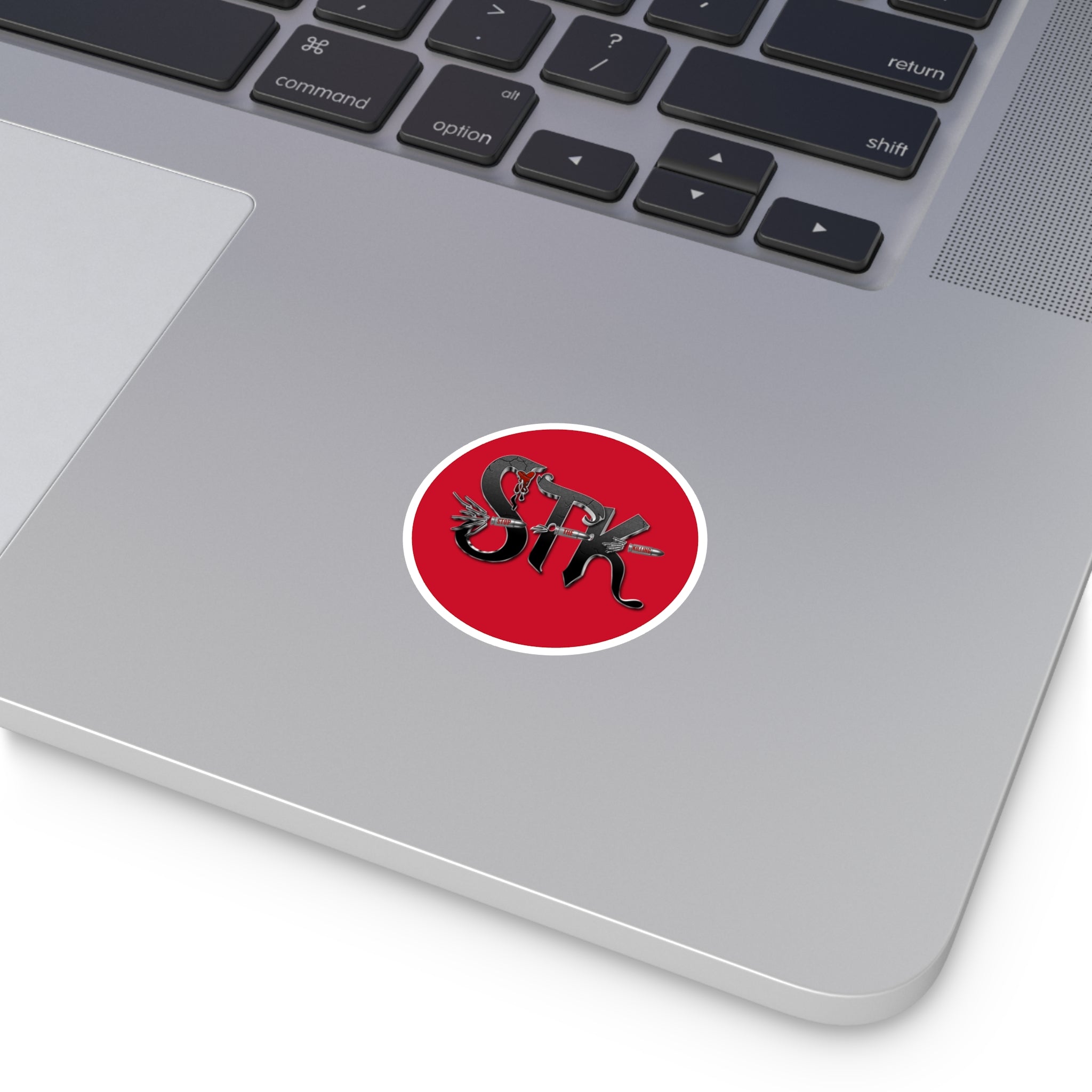 STK Ricochet Red Round Stickers, Indoor\Outdoor