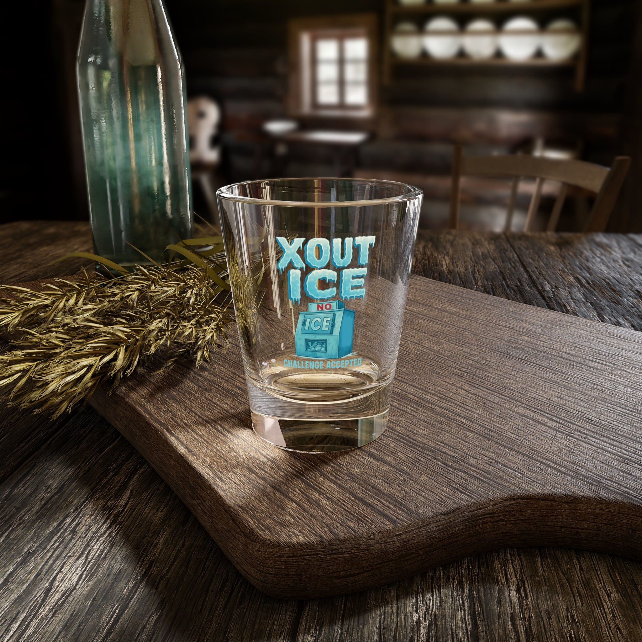 XOUT Ice Challenge Accepted Shot Glass