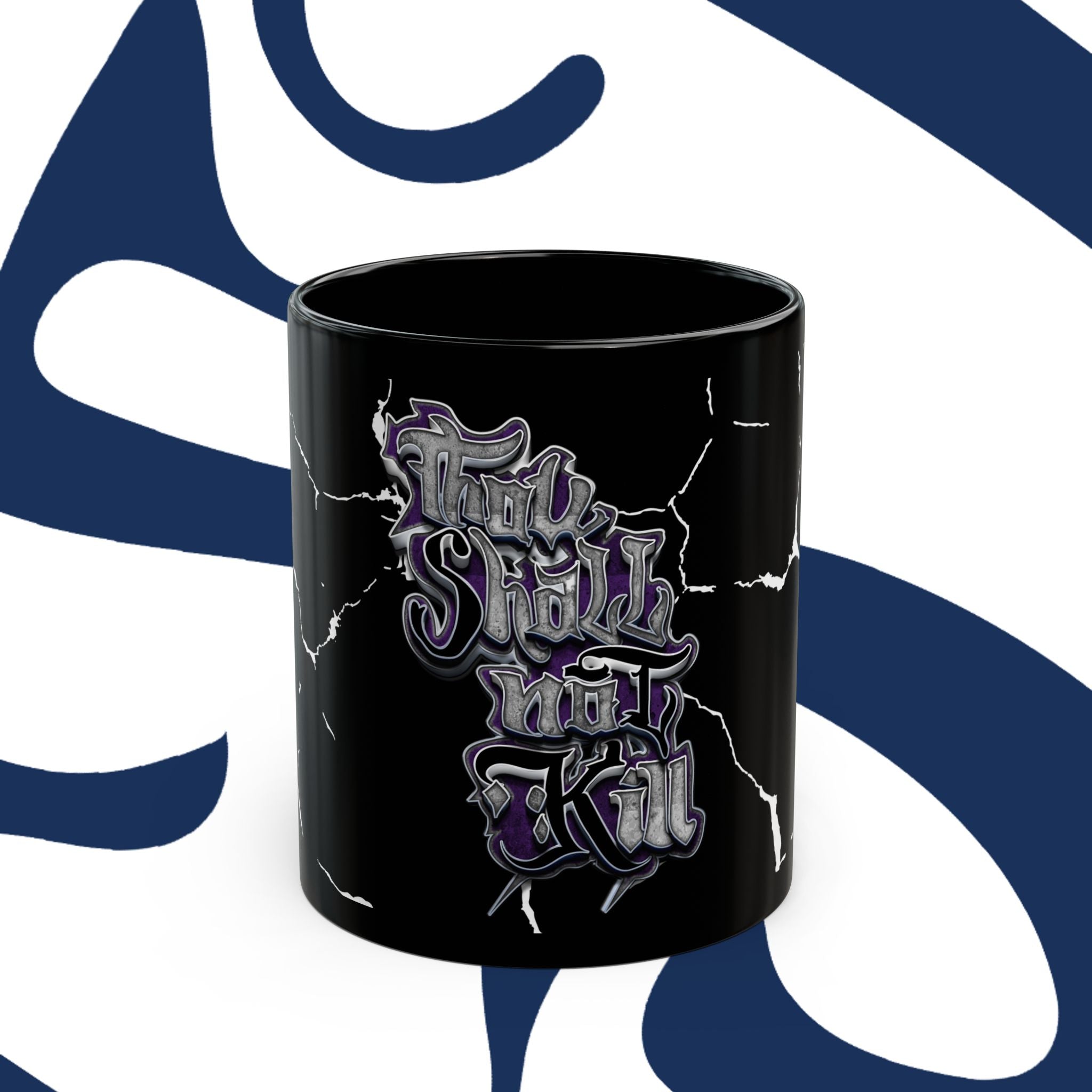 STK Purple Thou Shall Not Kill Black Mug