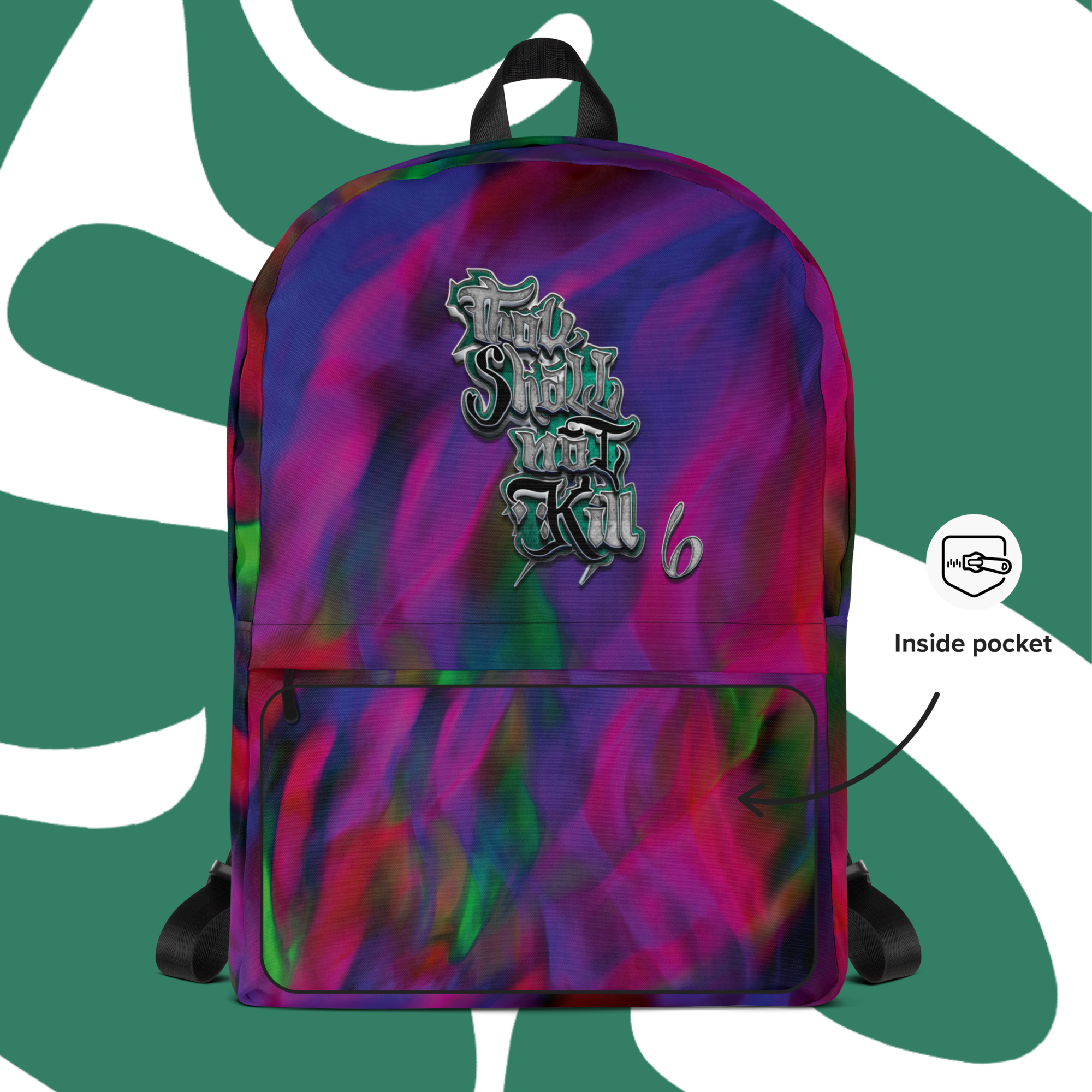 STK Green Thou Shall Not Kill Multi Color Backpack