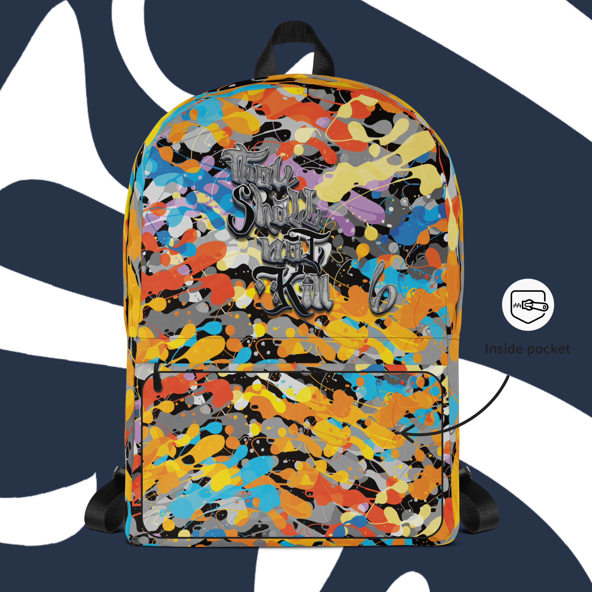 STK Silver Thou Shall Not Kill Splash Backpack