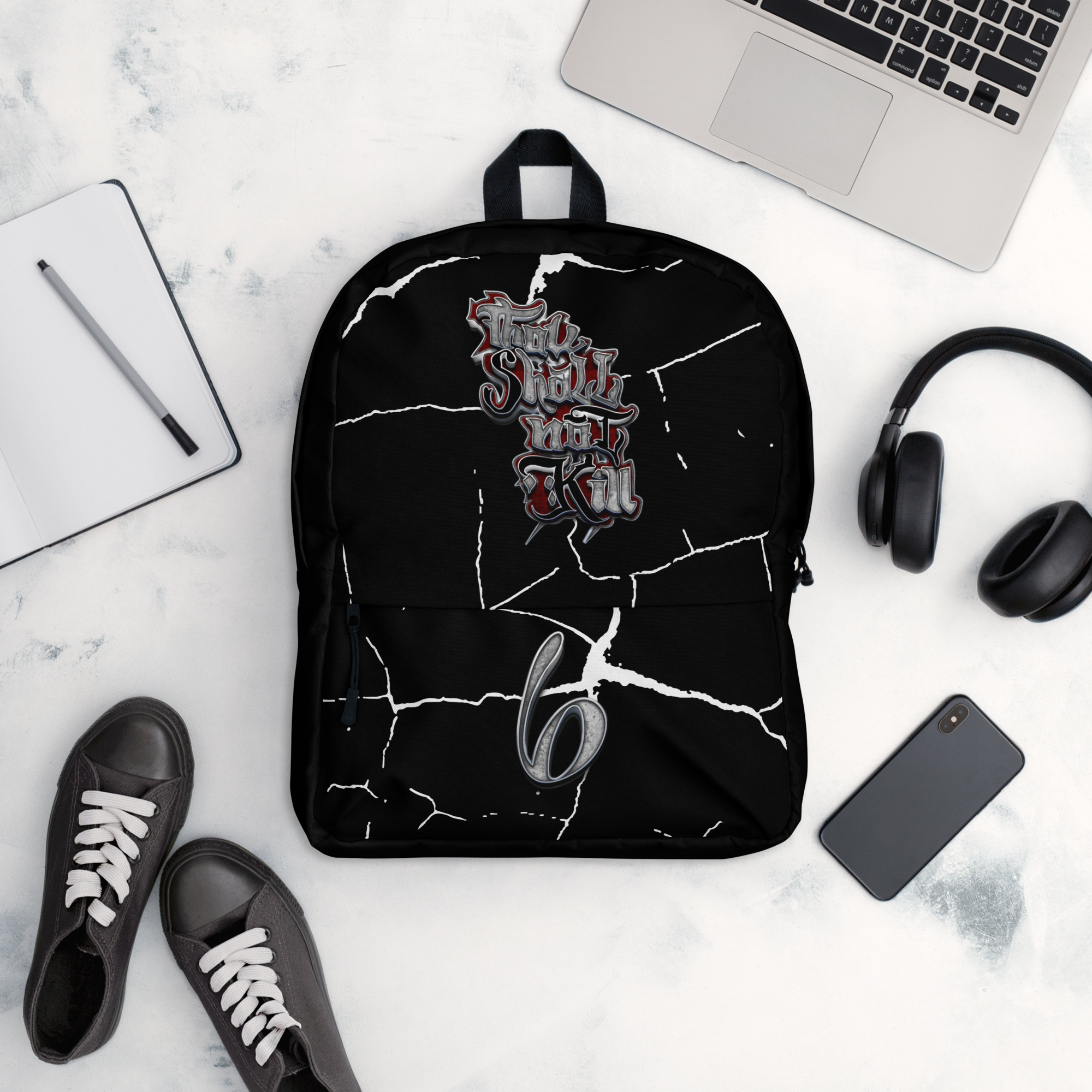 STK Crimson Thou Shall Not Kill Black Backpack