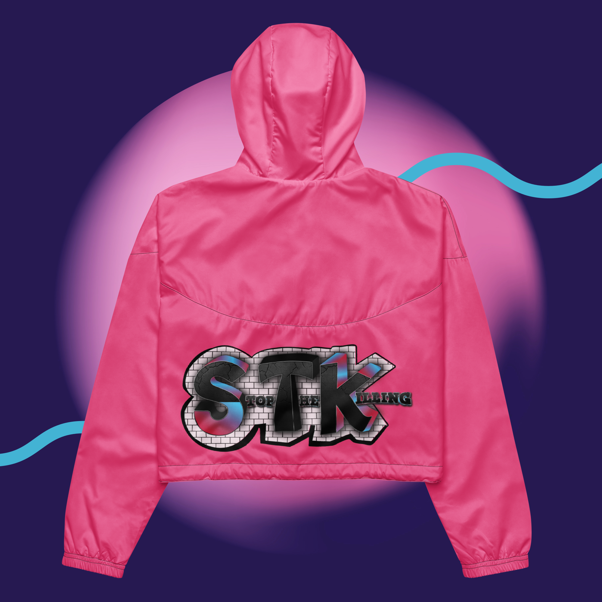 STK Pink Women's cropped windbreaker