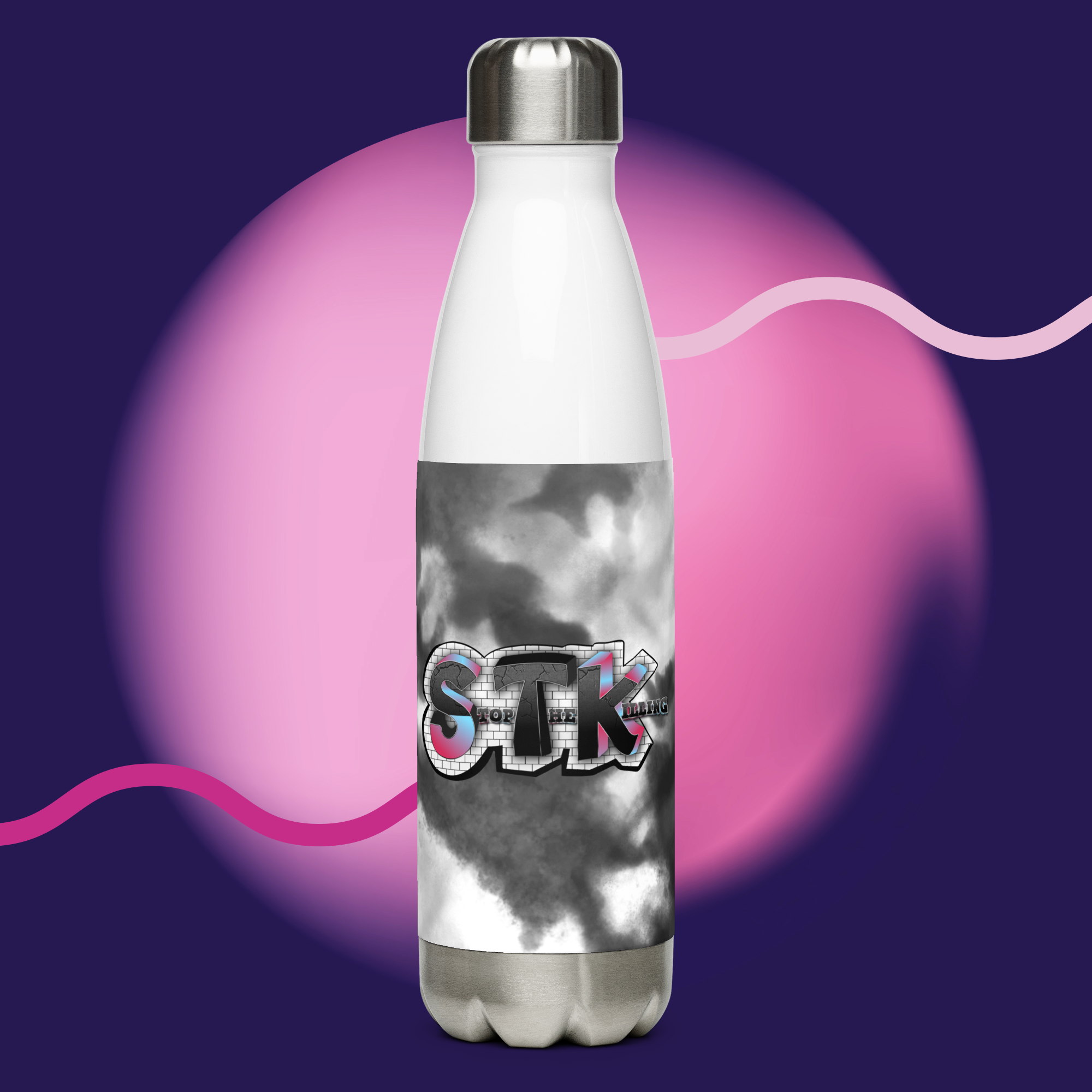 STK Black Cloud Stainless steel water bottle