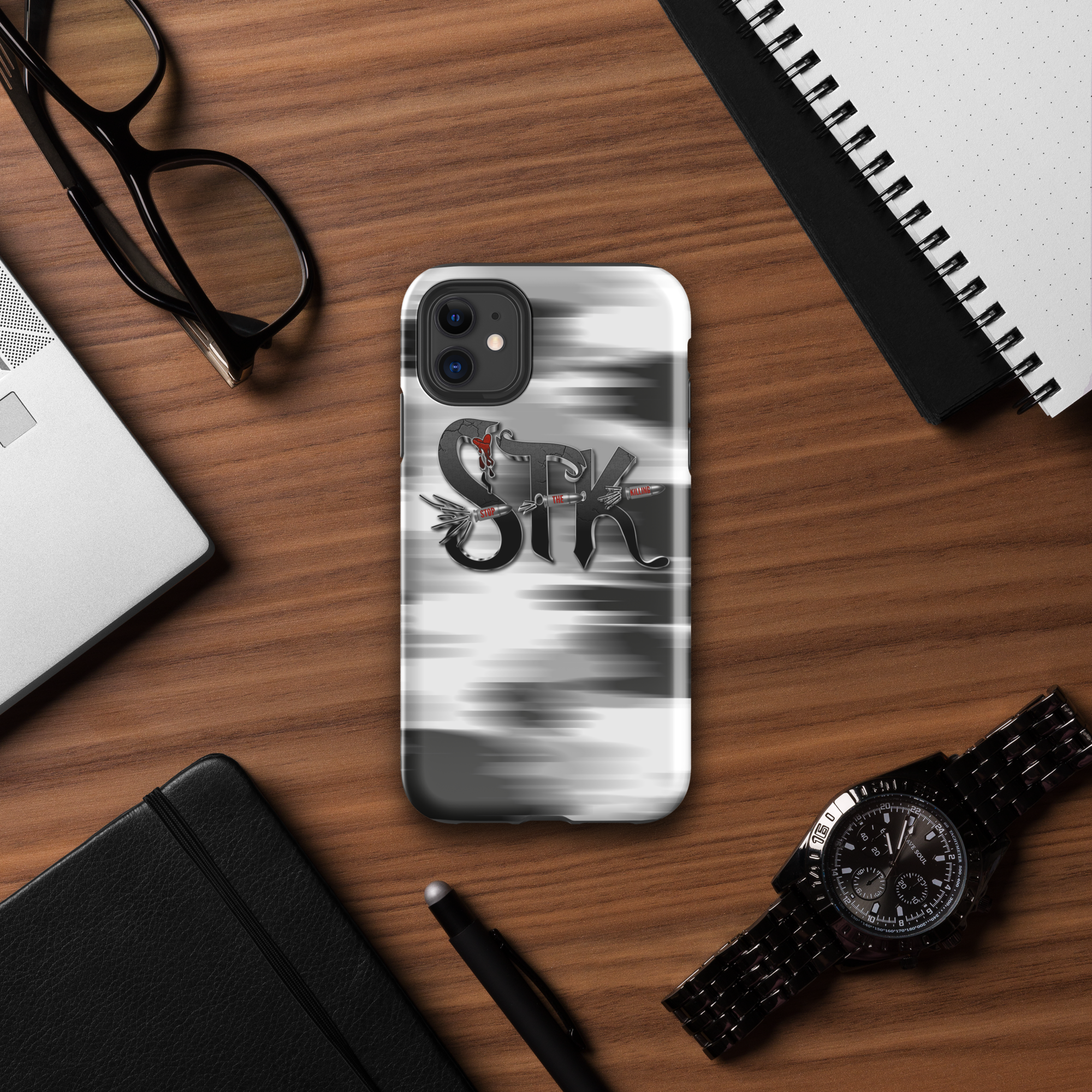 STK Ricochet Black/White Tough Case for iPhone®