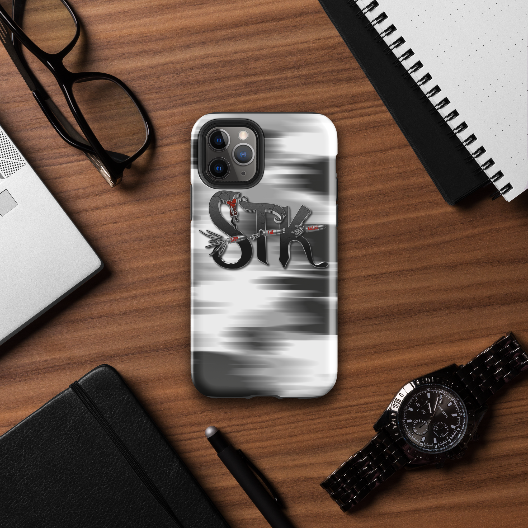 STK Ricochet Black/White Tough Case for iPhone®