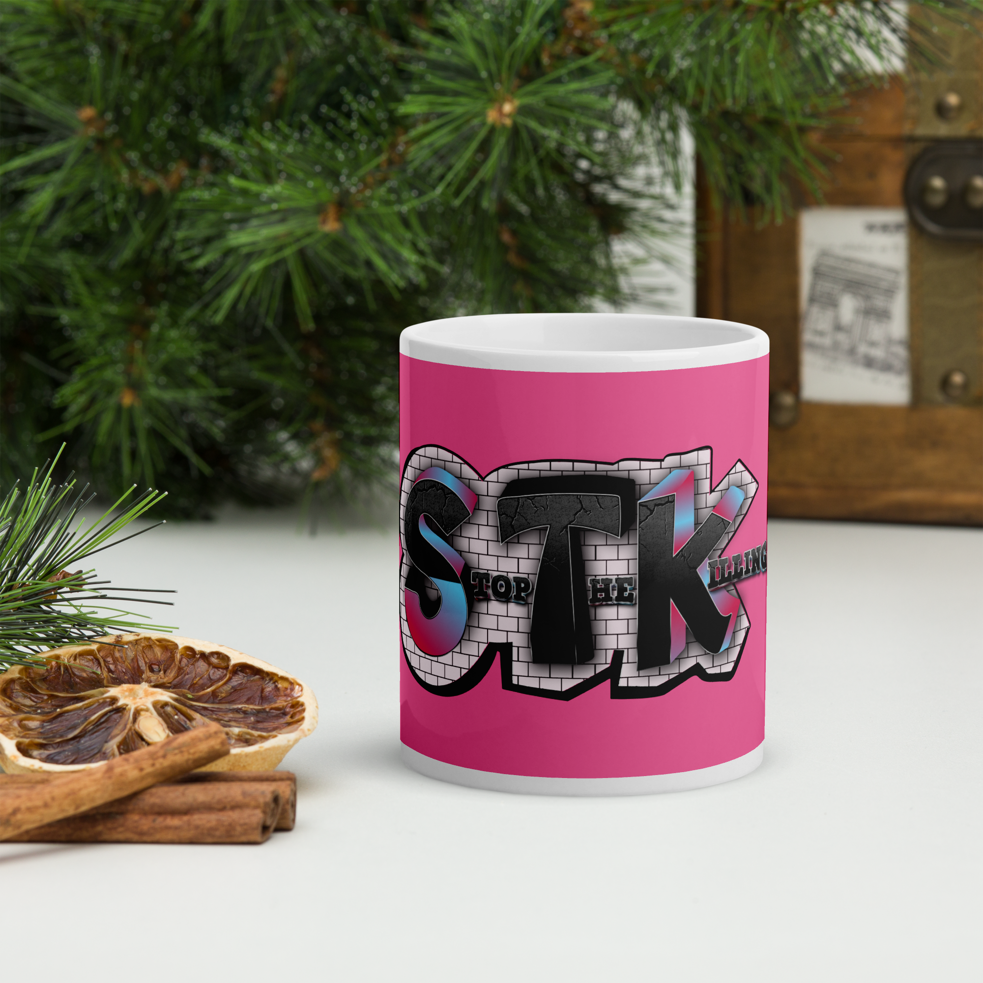 STK Pink Bubblegum glossy mug