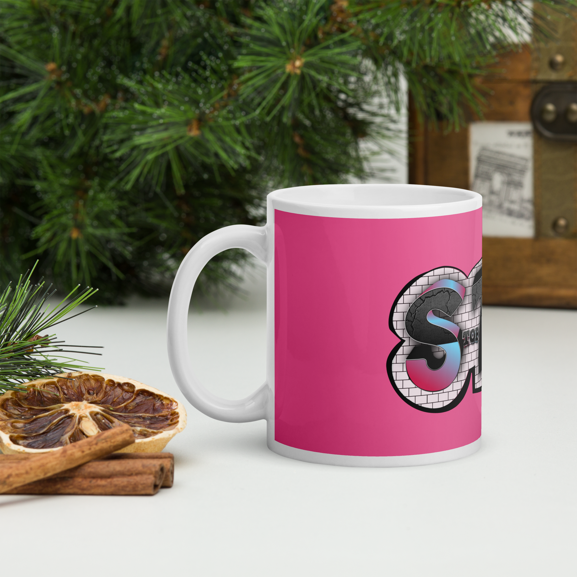 STK Pink Bubblegum glossy mug